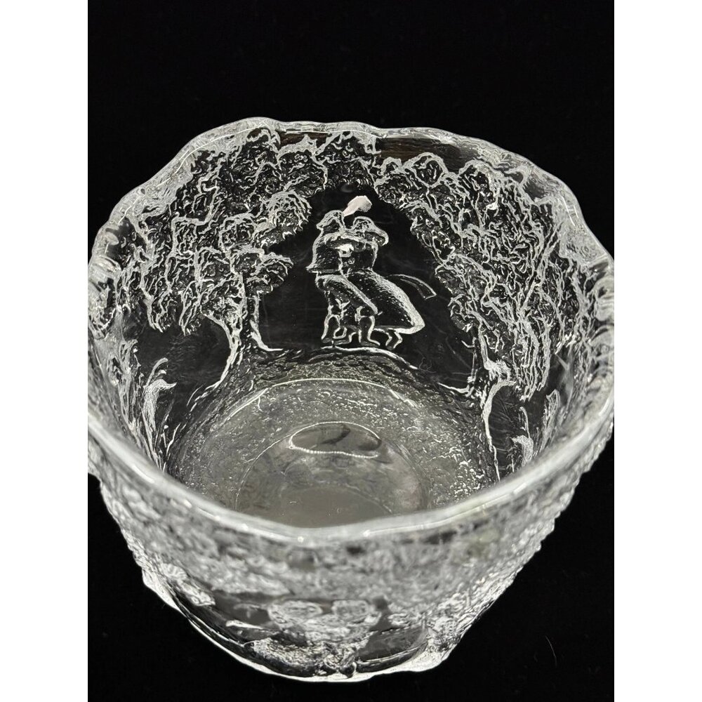 Kosta Boda Rhapsody Crystal Bowl by Kjell Engman Textured Design Handmade Sweden